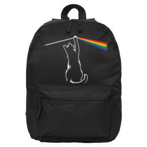 Funny Cat Rock Music Gift 16 in Basic Backpack