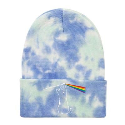 Funny Cat Rock Music Gift Tie Dye 12in Knit Beanie