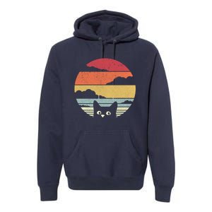 Funny Cat, Retro Kitten Premium Hoodie