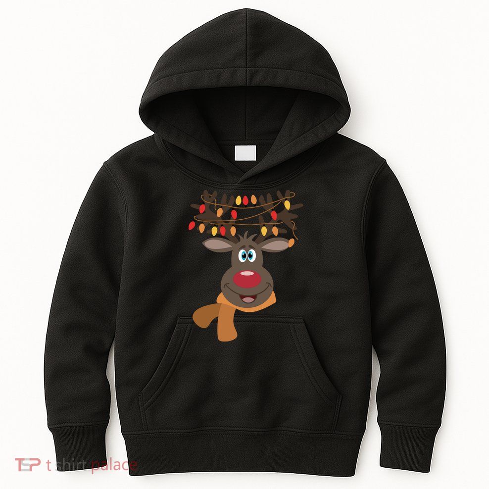 Funny Cute Reindeer Christmas 1 Kids Hoodie