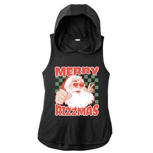 Funny Christmas Rizz Meme Merry Rizzmas For Trendy Great Gift Ladies PosiCharge Tri-Blend Wicking Draft Hoodie Tank