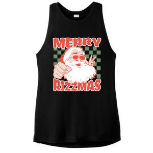 Funny Christmas Rizz Meme Merry Rizzmas For Trendy Great Gift Ladies PosiCharge Tri-Blend Wicking Tank