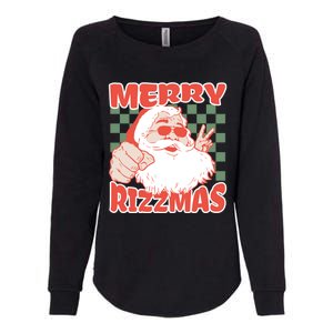 Funny Christmas Rizz Meme Merry Rizzmas For Trendy Great Gift Womens California Wash Sweatshirt