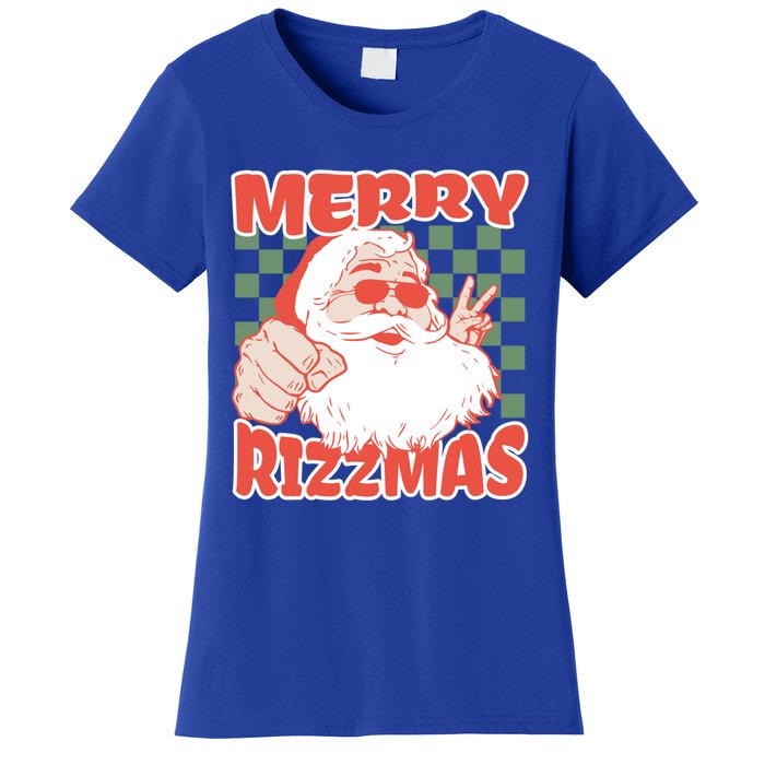 Funny Christmas Rizz Meme Merry Rizzmas For Trendy Great Gift Women's T-Shirt