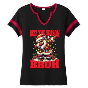 Funny Christmas Rizzmas Santa Xmas Rizz The Season Bruh Gift Ladies Halftime Notch Neck Tee