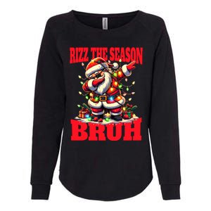 Funny Christmas Rizzmas Santa Xmas Rizz The Season Bruh Gift Womens California Wash Sweatshirt