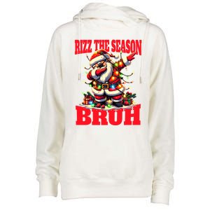 Funny Christmas Rizzmas Santa Xmas Rizz The Season Bruh Gift Womens Funnel Neck Pullover Hood