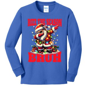 Funny Christmas Rizzmas Santa Xmas Rizz The Season Bruh Gift Kids Long Sleeve Shirt