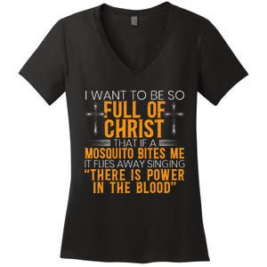 Funny Christian Religious Servant Of God Faithful Jesus Women's V-Neck T-Shirt