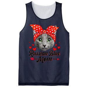 Funny Cute Russian Blue Mom Tee Cat Mom Mothers Day For Funny Mesh Reversible Basketball Jersey Tank