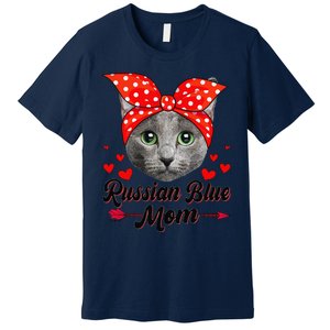 Funny Cute Russian Blue Mom Tee Cat Mom Mothers Day For Funny Premium T-Shirt