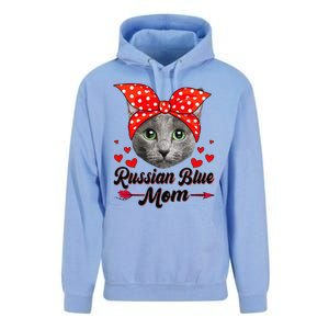 Funny Cute Russian Blue Mom Tee Cat Mom Mothers Day For Funny Unisex Surf Hoodie