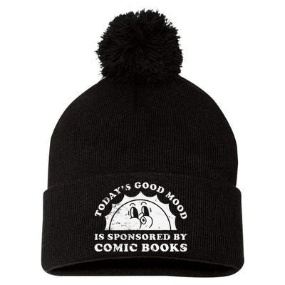 Funny Cute Retro Vintage Comic Books Or Comic Book Pom Pom 12in Knit Beanie