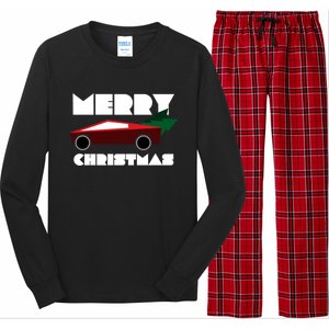 Futuristic Cyber Red Truck Pickup Christmas Tree Cool Gift Long Sleeve Pajama Set