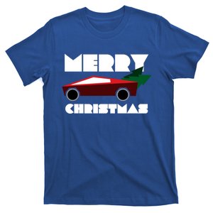 Futuristic Cyber Red Truck Pickup Christmas Tree Cool Gift T-Shirt