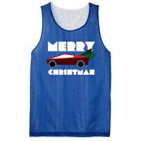 Futuristic Cyber Red Truck Pickup Christmas Tree Cool Gift Mesh Reversible Basketball Jersey Tank