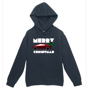 Futuristic Cyber Red Truck Pickup Christmas Tree Cool Gift Urban Pullover Hoodie