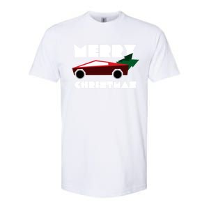 Futuristic Cyber Red Truck Pickup Christmas Tree Cool Gift Softstyle CVC T-Shirt