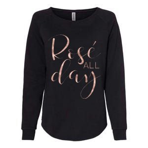 Funny & Cute Rose All Day Wine Lover & Gift G002016 Womens California Wash Sweatshirt