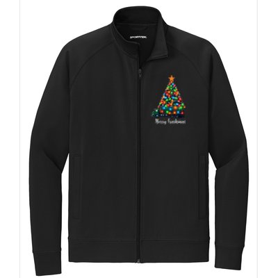 Funny Christmas Recycling Garbage Truck Lover Merry Trashmas Gift Stretch Full-Zip Cadet Jacket