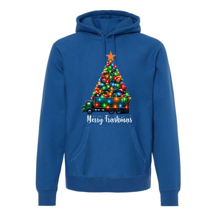 Funny Christmas Recycling Garbage Truck Lover Merry Trashmas Gift Premium Hoodie