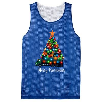 Funny Christmas Recycling Garbage Truck Lover Merry Trashmas Gift Mesh Reversible Basketball Jersey Tank