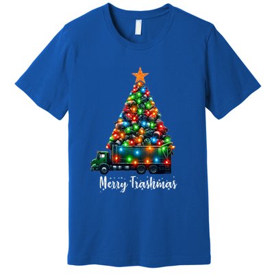 Funny Christmas Recycling Garbage Truck Lover Merry Trashmas Gift Premium T-Shirt