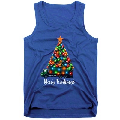 Funny Christmas Recycling Garbage Truck Lover Merry Trashmas Gift Tank Top