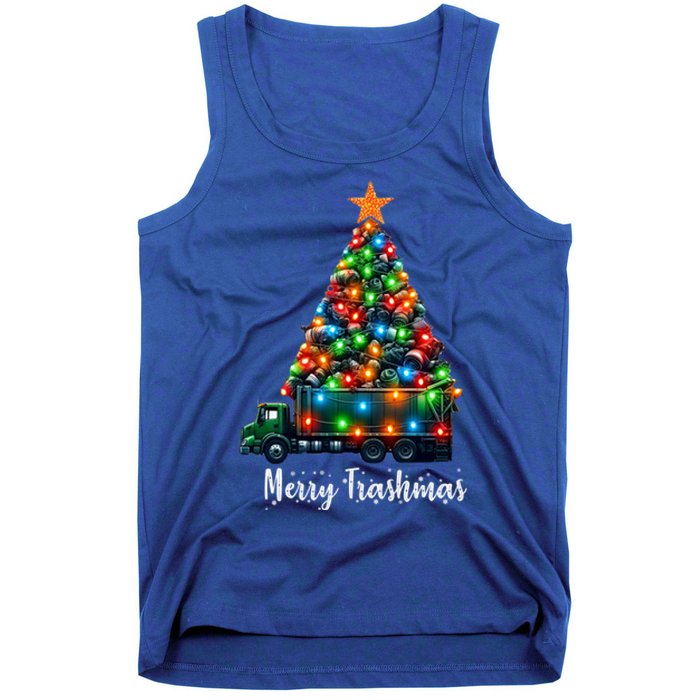 Funny Christmas Recycling Garbage Truck Lover Merry Trashmas Gift Tank Top