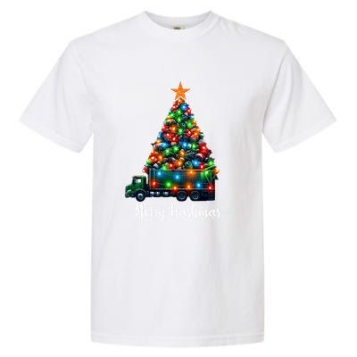 Funny Christmas Recycling Garbage Truck Lover Merry Trashmas Gift Garment-Dyed Heavyweight T-Shirt