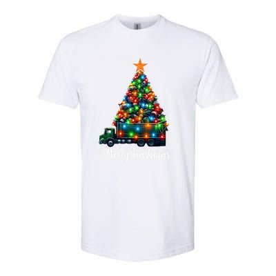 Funny Christmas Recycling Garbage Truck Lover Merry Trashmas Gift Softstyle CVC T-Shirt