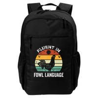 Funny Chicken Retro Vintage I’M Fluent In Fowl Language Backpack