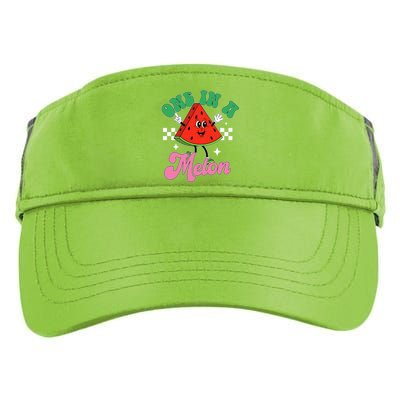 Funny Cute Retro Watermelon One In A Melon Summer Vacation Adult Drive Performance Visor