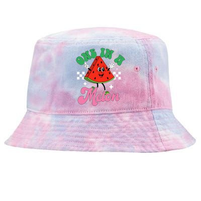 Funny Cute Retro Watermelon One In A Melon Summer Vacation Tie-Dyed Bucket Hat