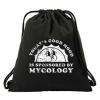 Funny Cute Retro Vintage Mycology Or Fungi Mushrooms Drawstring Bag