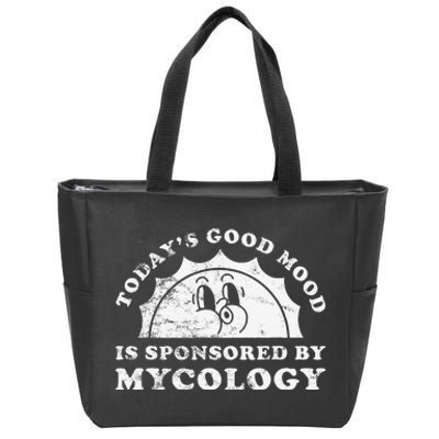 Funny Cute Retro Vintage Mycology Or Fungi Mushrooms Zip Tote Bag