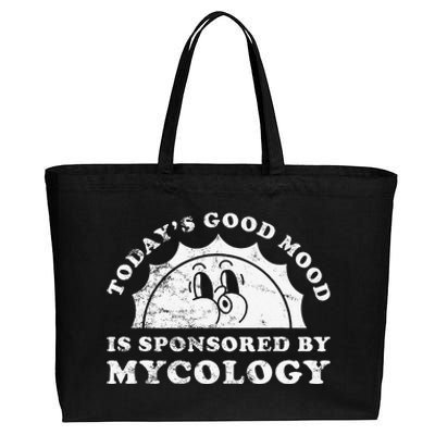 Funny Cute Retro Vintage Mycology Or Fungi Mushrooms Cotton Canvas Jumbo Tote