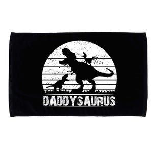 Funny Cool Retro Dad Sarcastic Daddysaurus Present From Gift Microfiber Hand Towel