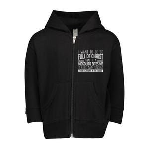 Funny Christian Religious Servant Of God Faithful Jesus Gift Toddler Zip Fleece Hoodie