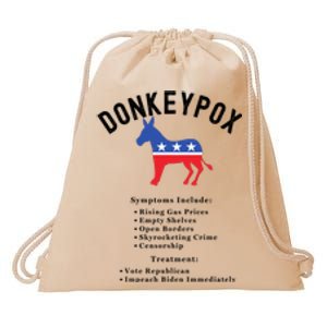 Funny Conservative Republican Donkeypox Drawstring Bag