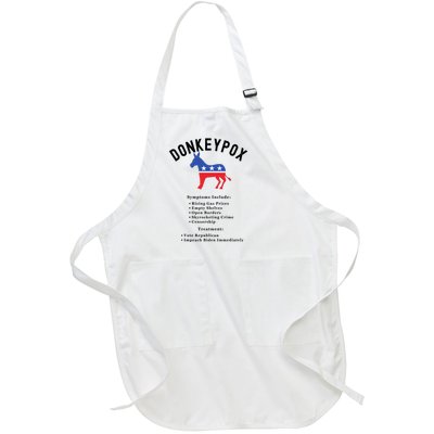 Funny Conservative Republican Donkeypox Full-Length Apron With Pockets