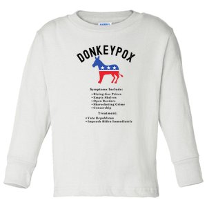 Funny Conservative Republican Donkeypox Toddler Long Sleeve Shirt