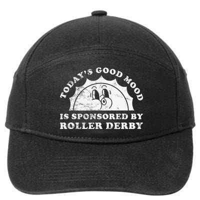 Funny Cute Retro Vintage Roller Derby 7-Panel Snapback Hat