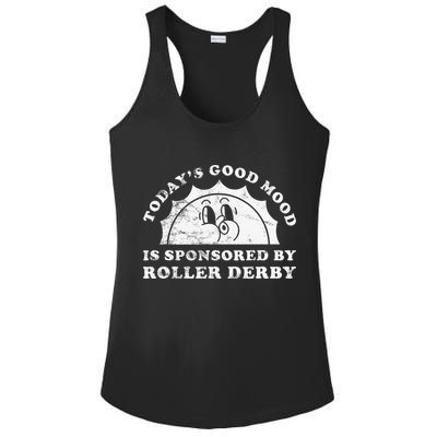 Funny Cute Retro Vintage Roller Derby Ladies PosiCharge Competitor Racerback Tank