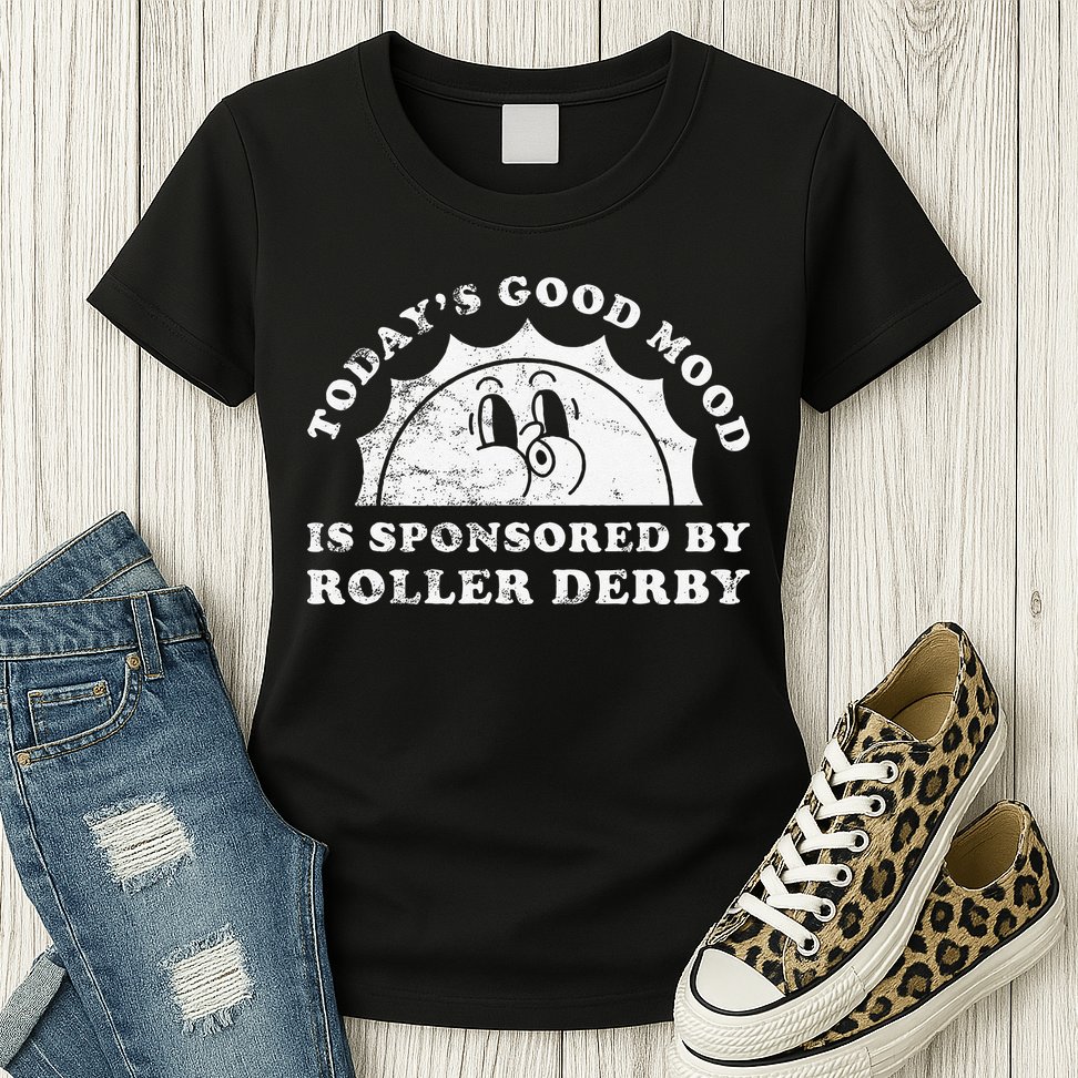 Funny Cute Retro Vintage Roller Derby Womens T-Shirt