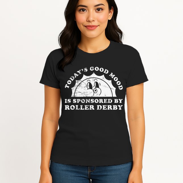 Funny Cute Retro Vintage Roller Derby Womens T-Shirt