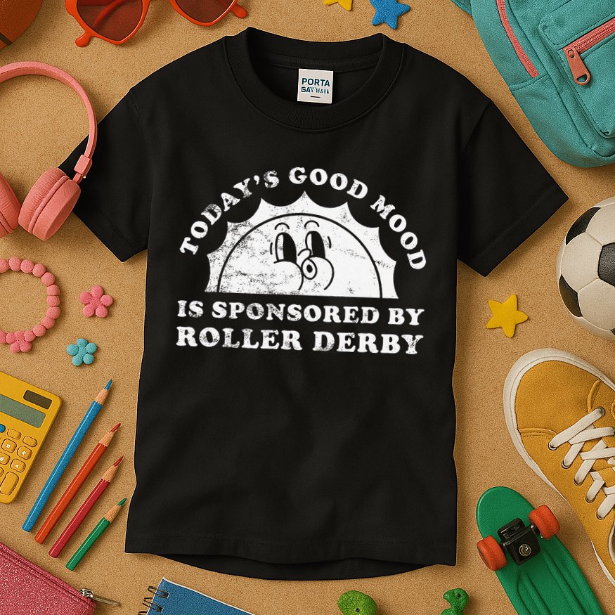 Funny Cute Retro Vintage Roller Derby Kids T-Shirt