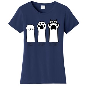 Funny Cat Rock Paper Scissors Cat Paws Cat Lover Women's T-Shirt