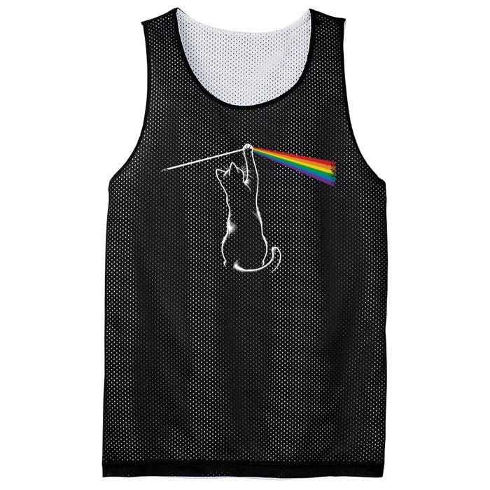 Funny Cat Rock Music Gift Funny Cat Mesh Reversible Basketball Jersey Tank