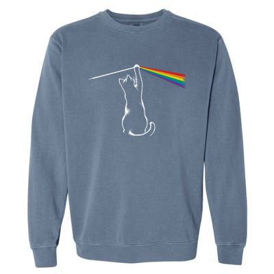 Funny Cat Rock Music Gift Funny Cat Garment-Dyed Sweatshirt